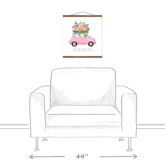 Special Delivery Love Bug Teak Hanging Canvas Wall Art